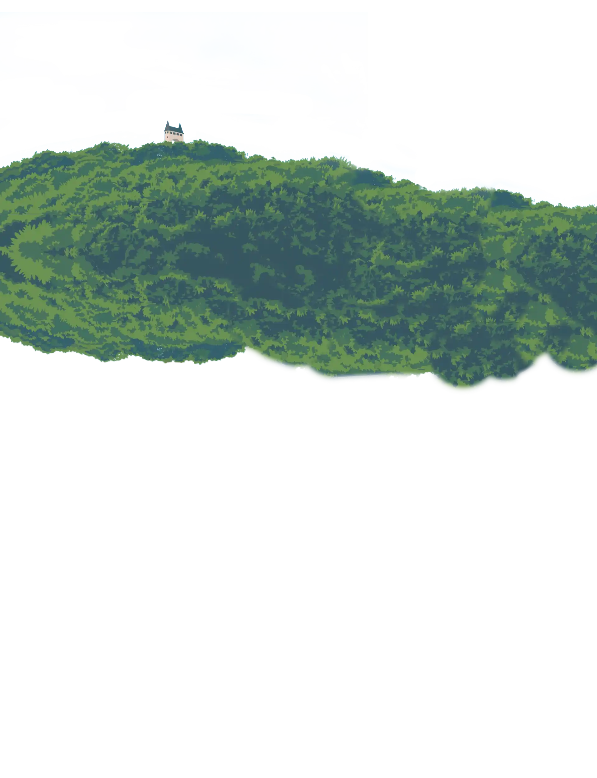 Pfullinger Schönbergturm als Hintergrund für Parallax